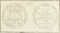 An illustration from Historia genealogica da casa real portugueza : desde a sua origem até o presente, com as familias illustres, que precedem dos reys, e dos serenissimos duques de Bragança ... (1735)