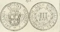 An illustration from Historia genealogica da casa real portugueza : desde a sua origem até o presente, com as familias illustres, que precedem dos reys, e dos serenissimos duques de Bragança ... (1735)