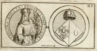 An illustration from Historia genealogica da casa real portugueza : desde a sua origem até o presente, com as familias illustres, que precedem dos reys, e dos serenissimos duques de Bragança ... (1735)