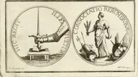 An illustration from Historia genealogica da casa real portugueza : desde a sua origem até o presente, com as familias illustres, que precedem dos reys, e dos serenissimos duques de Bragança ... (1735)