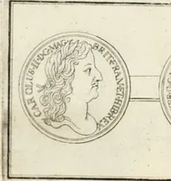 An illustration from Historia genealogica da casa real portugueza : desde a sua origem até o presente, com as familias illustres, que precedem dos reys, e dos serenissimos duques de Bragança ... (1735)