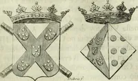 An illustration from Historia genealogica da casa real portugueza : desde a sua origem até o presente, com as familias illustres, que precedem dos reys, e dos serenissimos duques de Bragança ... (1735)