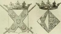 An illustration from Historia genealogica da casa real portugueza : desde a sua origem até o presente, com as familias illustres, que precedem dos reys, e dos serenissimos duques de Bragança ... (1735)