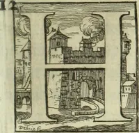 An illustration from Historia genealogica da casa real portugueza : desde a sua origem até o presente, com as familias illustres, que precedem dos reys, e dos serenissimos duques de Bragança ... (1735)