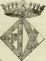 An illustration from Historia genealogica da casa real portugueza : desde a sua origem até o presente, com as familias illustres, que precedem dos reys, e dos serenissimos duques de Bragança ... (1735)