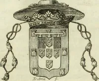 An illustration from Historia genealogica da casa real portugueza : desde a sua origem até o presente, com as familias illustres, que precedem dos reys, e dos serenissimos duques de Bragança ... (1735)