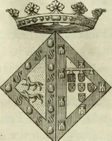 An illustration from Historia genealogica da casa real portugueza : desde a sua origem até o presente, com as familias illustres, que precedem dos reys, e dos serenissimos duques de Bragança ... (1735)