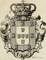 An illustration from Historia genealogica da casa real portugueza : desde a sua origem até o presente, com as familias illustres, que precedem dos reys, e dos serenissimos duques de Bragança ... (1735)