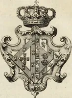 An illustration from Historia genealogica da casa real portugueza : desde a sua origem até o presente, com as familias illustres, que precedem dos reys, e dos serenissimos duques de Bragança ... (1735)