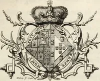 An illustration from Historia genealogica da casa real portugueza : desde a sua origem até o presente, com as familias illustres, que precedem dos reys, e dos serenissimos duques de Bragança ... (1735)