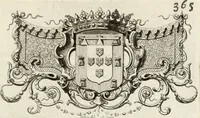 An illustration from Historia genealogica da casa real portugueza : desde a sua origem até o presente, com as familias illustres, que precedem dos reys, e dos serenissimos duques de Bragança (1735)