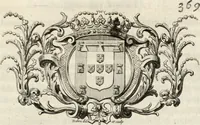 An illustration from Historia genealogica da casa real portugueza : desde a sua origem até o presente, com as familias illustres, que precedem dos reys, e dos serenissimos duques de Bragança (1735)