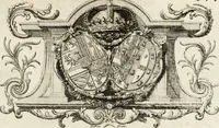 An illustration from Historia genealogica da casa real portugueza : desde a sua origem até o presente, com as familias illustres, que precedem dos reys, e dos serenissimos duques de Bragança (1735)