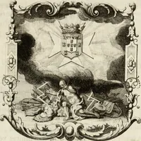 An illustration from Historia genealogica da casa real portugueza : desde a sua origem até o presente, com as familias illustres, que precedem dos reys, e dos serenissimos duques de Bragança (1735)