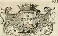An illustration from Historia genealogica da casa real portugueza : desde a sua origem até o presente, com as familias illustres, que precedem dos reys, e dos serenissimos duques de Bragança (1735)