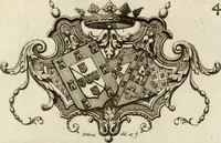 An illustration from Historia genealogica da casa real portugueza : desde a sua origem até o presente, com as familias illustres, que precedem dos reys, e dos serenissimos duques de Bragança (1735)