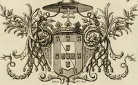 An illustration from Historia genealogica da casa real portugueza : desde a sua origem até o presente, com as familias illustres, que precedem dos reys, e dos serenissimos duques de Bragança (1735)
