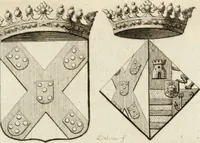 An illustration from Historia genealogica da casa real portugueza : desde a sua origem até o presente, com as familias illustres, que precedem dos reys, e dos serenissimos duques de Bragança (1735)
