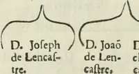 An illustration from Historia genealogica da casa real portugueza : desde a sua origem até o presente, com as familias illustres, que precedem dos reys, e dos serenissimos duques de Bragança (1735)