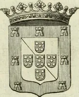 An illustration from Historia genealogica da casa real portugueza : desde a sua origem até o presente, com as familias illustres, que precedem dos reys, e dos serenissimos duques de Bragança (1735)
