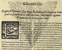 An illustration from Historia general de los hechos de los castellanos en las islas i Tierra Firme del Mar Oceano (1601)