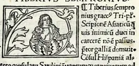 An illustration from Historia illvst. Romanorvm a Iano vsq. ad captam a Gotthis vrbem (1510)