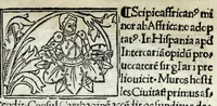 An illustration from Historia illvst. Romanorvm a Iano vsq. ad captam a Gotthis vrbem (1510)