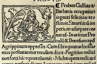 An illustration from Historia illvst. Romanorvm a Iano vsq. ad captam a Gotthis vrbem (1510)