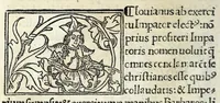 An illustration from Historia illvst. Romanorvm a Iano vsq. ad captam a Gotthis vrbem (1510)