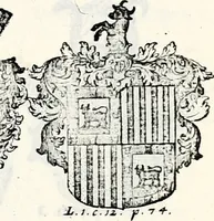 Picture 17 of 107 from Historia insignium illustrium sev Operis heraldici pars specialis : continens delineationem insignium plerorumque regum, ducum principum, comitum & baronum in cultiori Europa, cum explicatione singularum tesserarum, & multis ad familiarum decora titulos atque jura spectantibus, nec non tabulis aeneis scuta galeasq : in opere explicata obtutui exponentibus & indicibus necessariis (1680), leaf 34