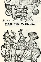 Picture 75 of 107 from Historia insignium illustrium sev Operis heraldici pars specialis : continens delineationem insignium plerorumque regum, ducum principum, comitum & baronum in cultiori Europa, cum explicatione singularum tesserarum, & multis ad familiarum decora titulos atque jura spectantibus, nec non tabulis aeneis scuta galeasq : in opere explicata obtutui exponentibus & indicibus necessariis (1680), leaf 78