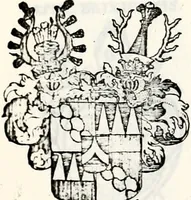 An illustration from Historia insignium illustrium sev Operis heraldici pars specialis : continens delineationem insignium plerorumque regum, ducum principum, comitum & baronum in cultiori Europa, cum explicatione singularum tesserarum, & multis ad familiarum decora titulos atque jura spectantibus, nec non tabulis aeneis scuta galeasq : in opere explicata obtutui exponentibus & indicibus necessariis (1680)