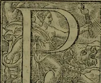 An illustration from [Historiale description de l'Afrique, tierce partie du monde :bcontenant ses royaumes, regions, viles, cités, chateaux et forteresses : iles, flleuves, animaux, tant aquatiques, que terrestres : coutumes, loix, religion et façon de faire des habitas : auec pourtraits de leurs habis : emsemble autres choses memorables et singulières nouueautés (1556)