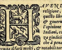 An illustration from Historia naturale, e morale delle Indie, (1591)