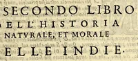 An illustration from Historia naturale, e morale delle Indie, (1591)