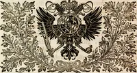 An illustration from Historica notitia rerum Boicarum : symbolis ac figuris aeneis illustrata : in funere Caroli VII. Romanorum Imperatoris semp. aug. virtutum triumpho, solemnium quondam occasione exequiarum, accommodata : cui accedit in fine oratio funebris in laudem optimi ejusdem Caesaris, anno 1745 habita (1746)