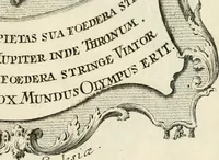 An illustration from Historica notitia rerum Boicarum : symbolis ac figuris aeneis illustrata : in funere Caroli VII. Romanorum Imperatoris semp. aug. virtutum triumpho, solemnium quondam occasione exequiarum, accommodata : cui accedit in fine oratio funebris in laudem optimi ejusdem Caesaris, anno 1745 habita (1746)