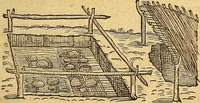 An illustration from Historia novi et admirabilis fontis balneique Bollensis in Ducatu Wirtembergico ad acidulas Goepingenses : mandato illustris. principis ac D.D. Frid. Ducis Vvirtemberg. et Teccensis. Comitis Montisbelig. &c. ac Equ. Ord. Reg. Gall. ad subditorum omniumqu[e] vicinorum & exterorum emolumentum ob vires insignes adornati, (1598)