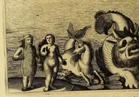 An illustration from Historiarum Orientalis Indiae tomus XII in tres libros siue tractatus distributus. : Quorum primus continet descriptiones chorographicas & topographicas regnorum, provinciarum, insularum, vrbium, castellorum, emporiorum montium atque fluviorum, totius illius continentis, quae vulgo Orientalis Indiae nomine censetur: imprimis Chersonesi Aureae, Sinarum, Iaponum, Sinus Perfici & Gangetici, Oceani Eoi & littoris Africani: adiectis incolarum moribus & ritibus, ipsiusque soli ingenio & natura. Secundus habet narrationes exquisitas aliquot nauigationum & expeditionum marinarum, ab Anglis Batauisque potissimum, in omnes illas Orientis & Austri partes susceptarum, vt & praeliorum aliquot naualium vario euentu commissorum: quibus accessit periplus orbis terrae, à Iacobo Eremita, Nauarcho Batauo absolutus: quae historia incipit ab anno An. C. M. DC. XIII. terminaturque initiis anni M. DC. XXVI. Tertius tribuitur descriptioni quarundam septentrionalium regionum atque insularum, ante non satis cognitarum, nempe partis Scythiae, Moscoviae, quae magna pars est Sarmatiae Europae & Asiaticae, nec non Samogetiae, Islandae, Gronlandiae & aliarum, quarum plenior notitiae, expeditionibus Nauarchorum felici industria in eas orbis partes confectis, ad nos peruenit: à primis Aquilonarium nauigationum initiis ad nostra tempora. I. Ludouicus Gotofridus ex Anglico et Belgico sermone in Latinum transtulit, nouis accessionibus locupletauit, ordinem & concinnitatem addidit: non sine tabulis chorographicis & figuris aeneis, vnde lumen toti historiae (1628)