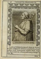 An illustration from Historiarum sanctissimae, et gloriosiss. Virginis Deiparae Populo Almae Vrbis compendium (1599)