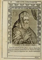 An illustration from Historiarum sanctissimae, et gloriosiss. Virginis Deiparae Populo Almae Vrbis compendium (1599)