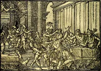 An illustration from Historiarvm memorabilivm ex Exodo, sequentibusq́ [] libris descriptio (1558)