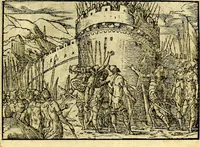 Picture 95 of 134 from Historiarvm memorabilivm ex Exodo, sequentibusq́ [] libris descriptio (1558), leaf 108