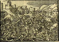 Picture 113 of 134 from Historiarvm memorabilivm ex Exodo, sequentibusq́ [] libris descriptio (1558), leaf 126