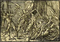 Picture 115 of 134 from Historiarvm memorabilivm ex Exodo, sequentibusq́ [] libris descriptio (1558), leaf 128