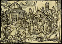 Picture 131 of 134 from Historiarvm memorabilivm ex Exodo, sequentibusq́ [] libris descriptio (1558), leaf 144