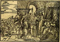 Picture 16 of 134 from Historiarvm memorabilivm ex Exodo, sequentibusq́ [] libris descriptio (1558), leaf 25