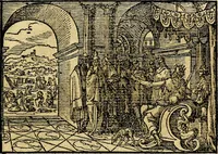 Picture 25 of 134 from Historiarvm memorabilivm ex Exodo, sequentibusq́ [] libris descriptio (1558), leaf 34