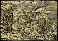 Picture 27 of 134 from Historiarvm memorabilivm ex Exodo, sequentibusq́ [] libris descriptio (1558), leaf 36