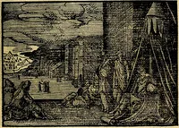 An illustration from Historiarvm memorabilivm ex Exodo, sequentibusq́ [] libris descriptio (1558)